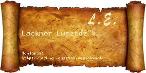 Lackner Euszták névjegykártya